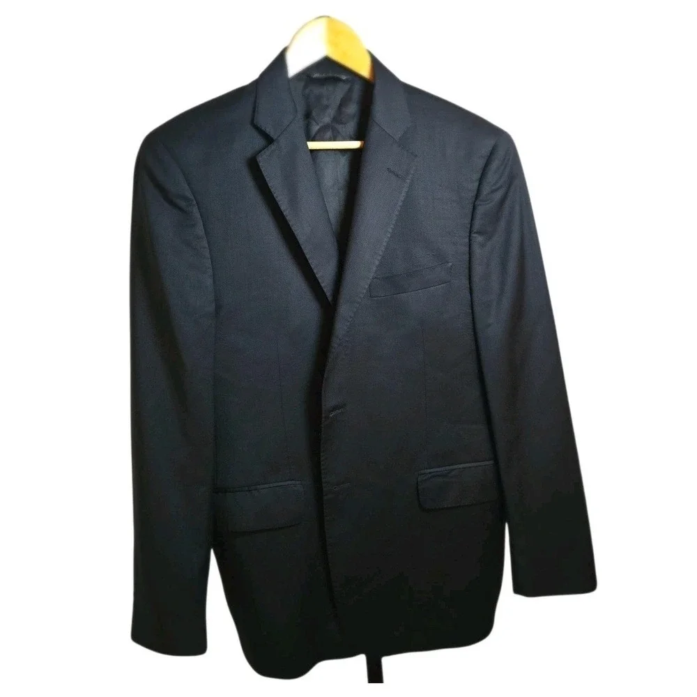 Ermenegildo Zegna Wool Silk Men's Sport Coat Blazer 42 Drop 6 Black Italy Cloth